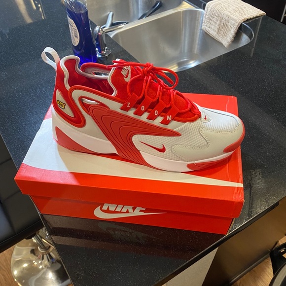 nike zoom 2k red on feet